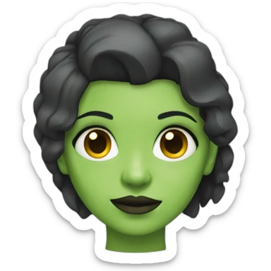 Female frankenstein with scars sticker