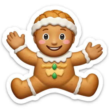 ginger man biscuit sticker