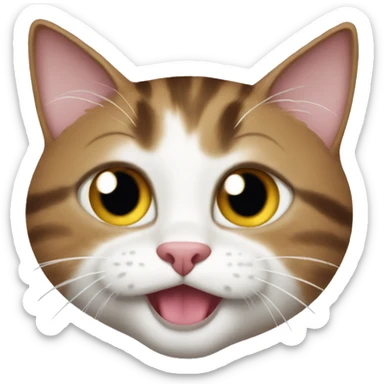 silly cat sticker