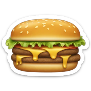 Hamburger mange chien sticker
