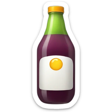 A bottle of juice sticker
