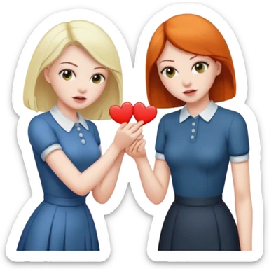 femme qui donne une fessee à une autre femme sticker