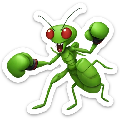 Mantis boxing sticker