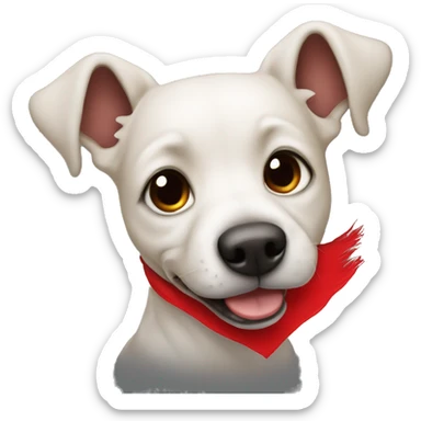 Dog with albanian flag sticker