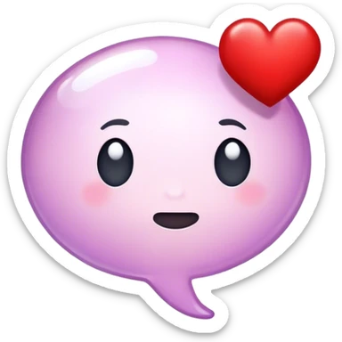 Thinking bubble with a heart inside  sticker