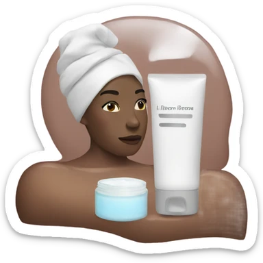 Skincare night sticker