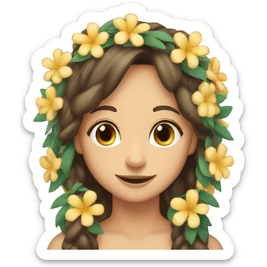 Flower garland sticker