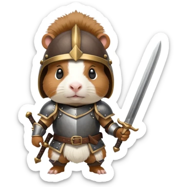 Guinea pig warrior sticker