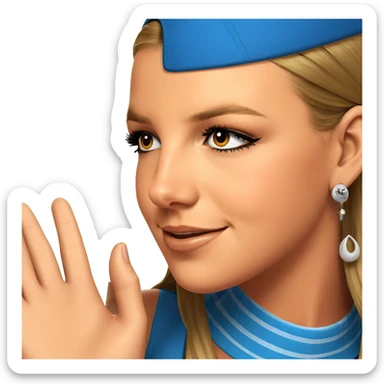 girl with hat and earrings sticker