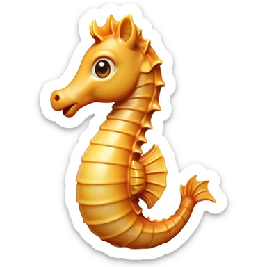 Cinematic Comical Sea Horse Portrait Emoji, Head tilted dramatically with an exaggeratedly amused expression, featuring a delicately curved body with a whimsically coiled tail and wide, comically expressive eyes full of playful disbelief, Simplified yet hilariously expressive features, highly detailed, glowing with a slightly sassy aquatic glow, high shine, dramatic yet playful, stylized with an air of quirky marine mischief, soft glowing outline, capturing the essence of a meme-worthy sea horse that looks ready to drift its way into viral fame! sticker