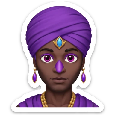 Pero solo con el planeta Saturno 🪐, un moro con turbante 👳🏾‍♂️ y la cara del diablo morada esta 😈  sticker