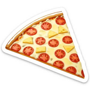 Slide of a pineapple pizza sticker