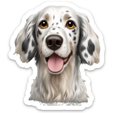 English setter dog  sticker