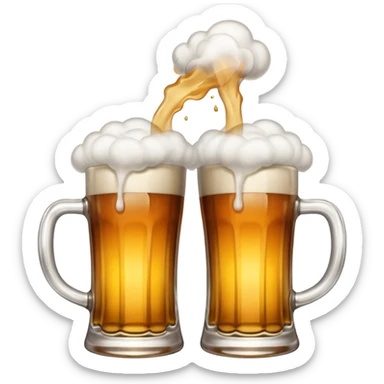 beer clink emoji combined with puff emoji sticker
