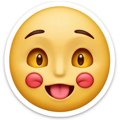 a emoji with its eyes closed, with a red X inits eyes, and its tongue out sticker