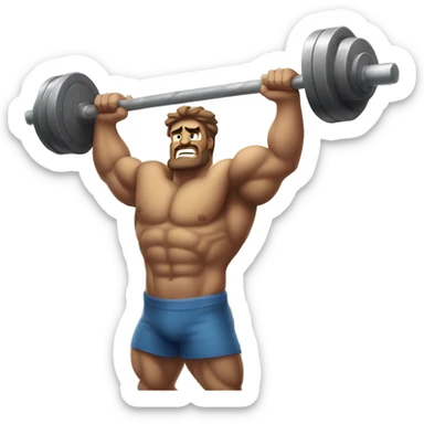 Hercules lifting a barbell sticker