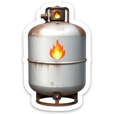 residential propane tank white sticker