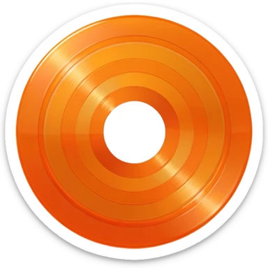 record vinyl orange sticker