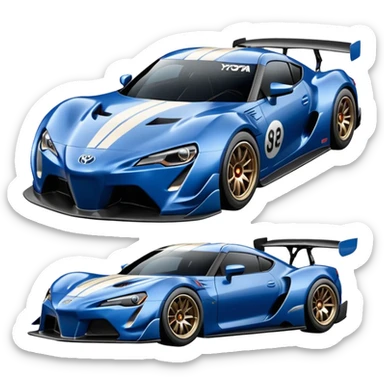 Wonder Woman’s Long wheelbase widened pearly night blue Toyota 86 hypercar racer sticker