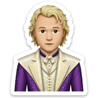 Heath Ledger as Ennis Del Mar with ivory sequin outfit sticker