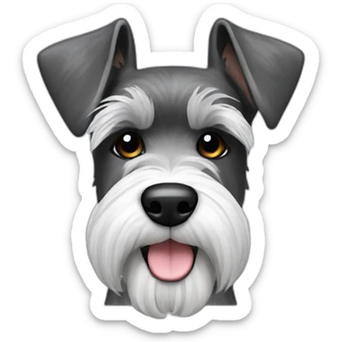 Schnauzer salt and pepper sticker
