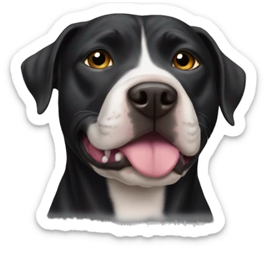 Black dog pitbull lab mix sticker