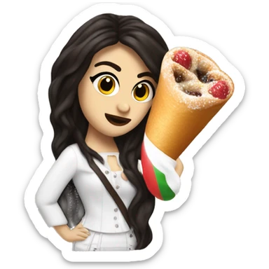italian cannolli + charli xcx brat sticker