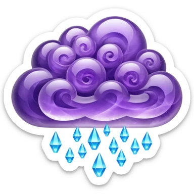 Purple amethyst cloud sticker