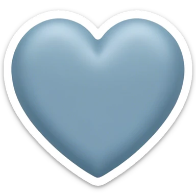 Dusty blue heart sticker