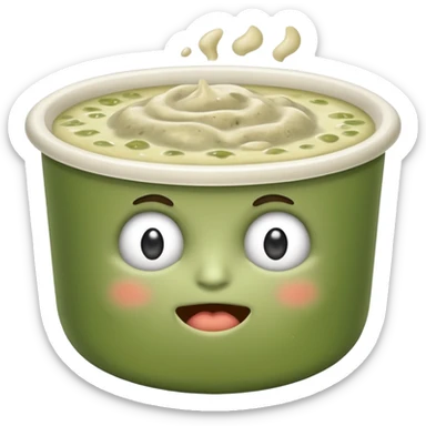 smelly rotten porridge, no face sticker