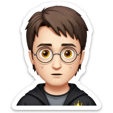 Harry Potter with a lightning scar in the middle of the forehead sticker