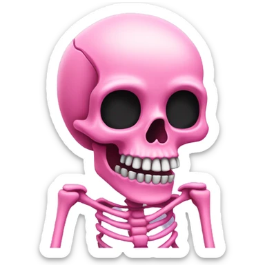 Pink skeleton  sticker