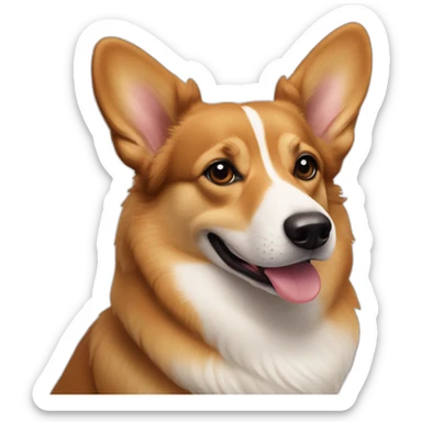 Brown eastern-European-street-dog corgi mix queen anne’s legs sticker