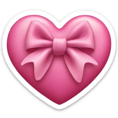 heart bow sticker