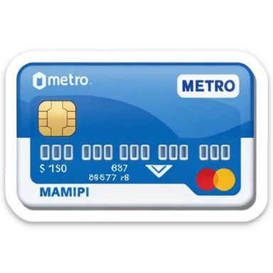 generate an ios genmoji of  a metro card sticker