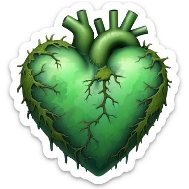 moldy heart  sticker