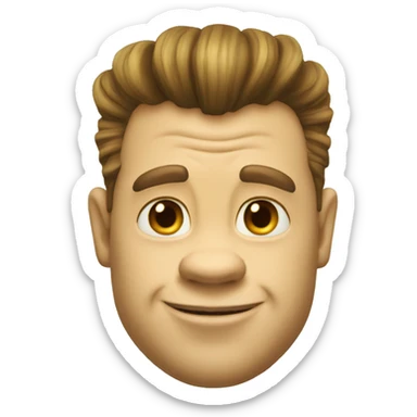 pompadore haircut, shrek, beefy sticker