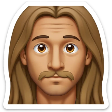 Ein Mann mit langen Haaren und einen Nasenpiercing  sticker