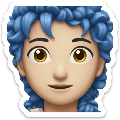 una rosa azul con espinas sticker