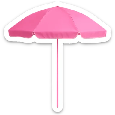 pink beach umbrella sticker