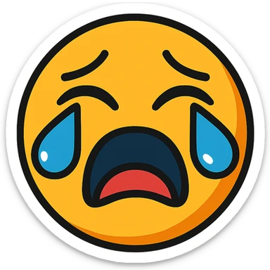 funny crying emoji sticker