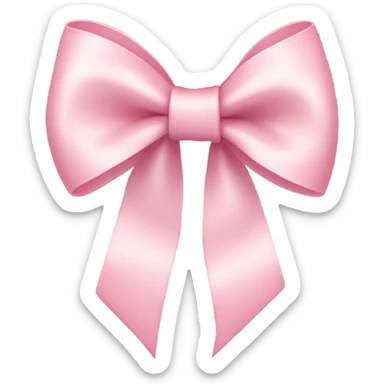light pink ribbon bow sticker