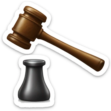 An auctioneer holding a hammer with the statement written below it "Sold to the highest bidder!" sticker