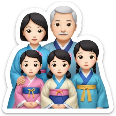 korean mother, korean father, korean grandmother, korean grandfather sticker
