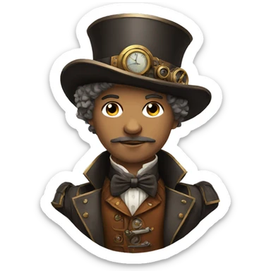 Steampunk aristocrat with a mix of medieval  sticker