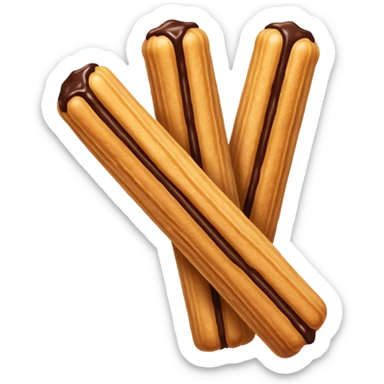 Churro sticks with drizzles of chocolate  sticker