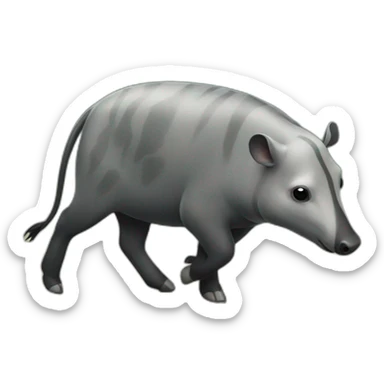 Tapir walking sticker