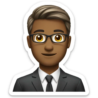 Young professional medium color men sticker