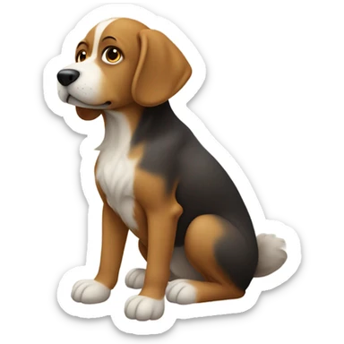 Dog pooping  sticker