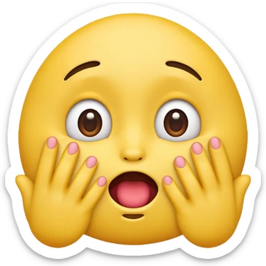 Paulo Dybala celebration with hand over mouth, but make it so you use the yellow emoji face emoji  and hand like a generic emoji dont gnereta paulo dybala him self sticker